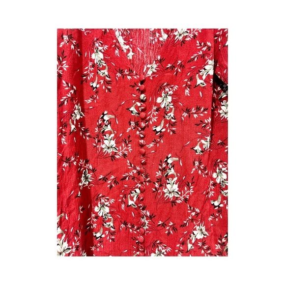 Sezane Red Floral Blouse - Picture 6 of 6